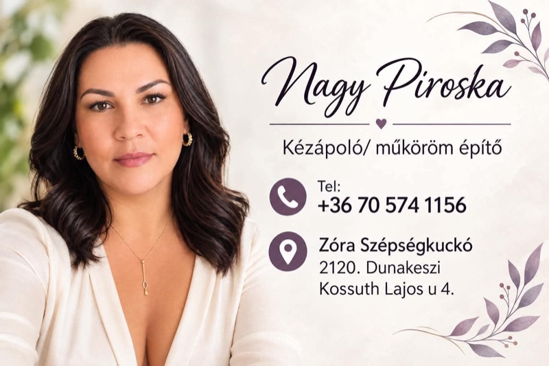 Nagy Piroska névjegykártyája